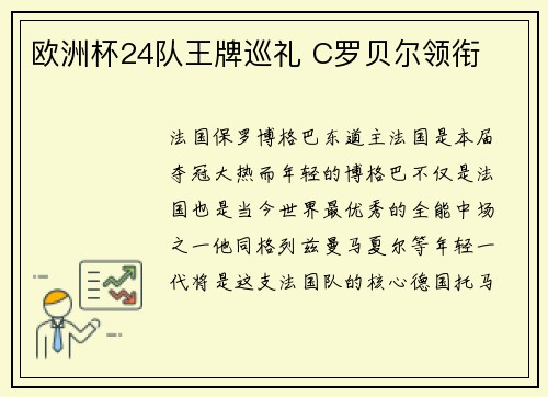 欧洲杯24队王牌巡礼 C罗贝尔领衔